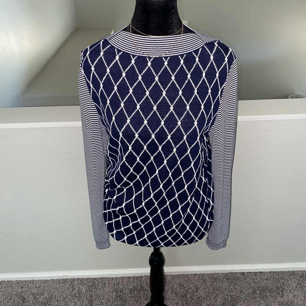 St John Sport Sweater Women’s Size 6 Navy Blue